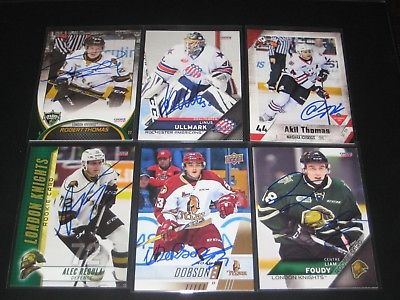LIAM FOUDY autographed '16/17 LONDON KNIGHTS team card