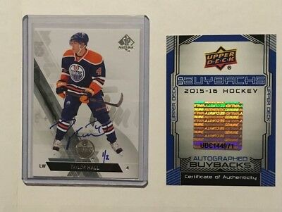 Taylor Hall Signed UDA #1of 2 Oilers SP Authentic Short Print Card RARE AUTO