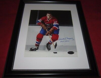 DICKIE MOORE INSCRIBED FRAMED 8X10 SIGNED MONTREAL CANADIENS