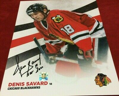 Denis Savard SIGNED 8X10 PHOTO Chicago Blackhawks