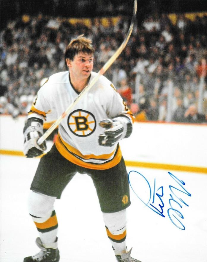 Peter McNab signed Boston Bruins 8x10 photo autographed