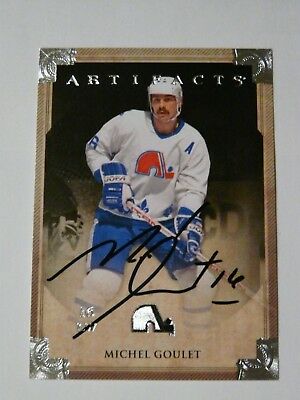 Michel Goulet Quebec Nordiques Hockey HOF autographed card #2