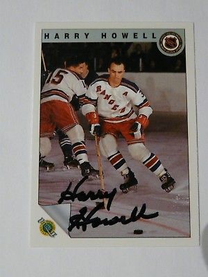 Harry Howell New York Rangers Hockey HOF autographed card #2