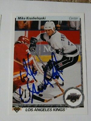 Mike Krushelnyski LA Kings Toronto Maple Leafs autographed card