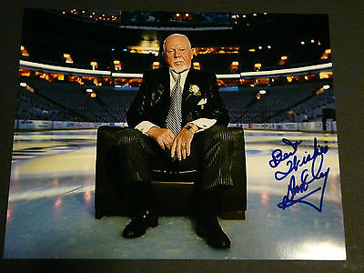 Don Cherry Hockey Night in Canada autographed photo (8x10) Boston Bruins