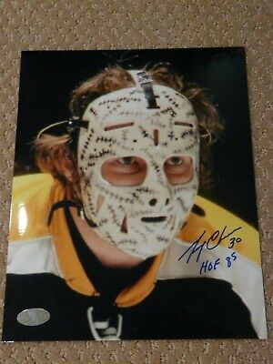 Gerry Cheevers Boston Bruins autographed photo (8x10)  COA/Hologram Mask