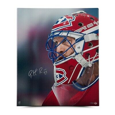 Patrick Roy Autographed 20X24 Wrapped Canvas Up Close and Personal Canadiens UDA