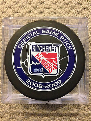 GILBERT DIONNE Kitchener Rangers SIGNED OHL Puck COA AJ SPORTS WORLD