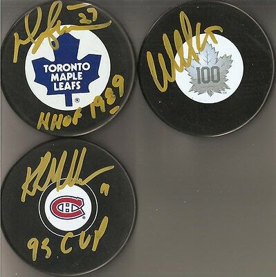 DARRYL SITTLER *SIGNED* TORONTO MAPLE LEAFS PUCK W/COA! *HOF INSC*!!