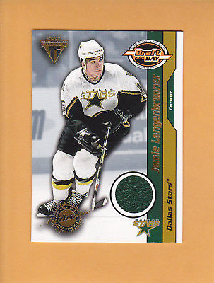 JAMIE LANGENBRUNNER 2000 01 TITANIUM DRAFT DAY SP 985 JERSEY # 31 DALLAS STARS