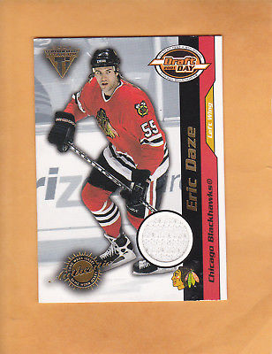 ERIC DAZE 2000 01 TITANIUM DRAFT DAY SP 1020 JERSEY # 17 CHICAGO BLACKHAWKS