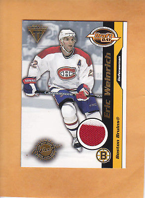 ERIC WEINRICH 2000 01 TITANIUM DRAFT DAY SP 1020 JERSEY # 9 MONTREAL CANADIENS