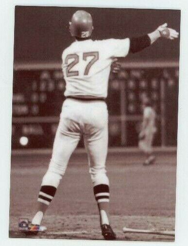 Carlton Fisk 1975 World Series Home Run METAL photo - Boston Red Sox