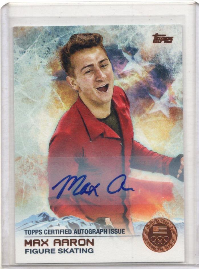 2014 Topps US Olympic Cards Auto Autograph Signed Max Aaron /50