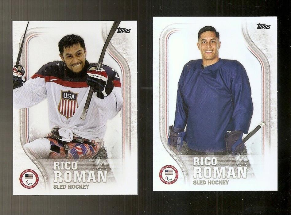 2018 Topps US Winter Olympics Lot Rico Roman Sled Hockey USA-27 US-27