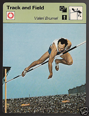 VALERI BRUMEL Russia High Jump Track & Field 1977 SPORTSCASTER CARD 07-18