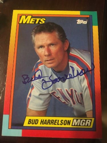 Bud Harrelson Signed 1990 Topps 1969 Ny Mets WS  Auto IP