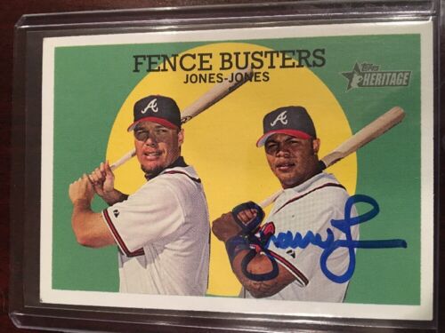Andruw Jones 2009 Topps Heritage Fence Busters  Signed Atlanta Braves Auto IP