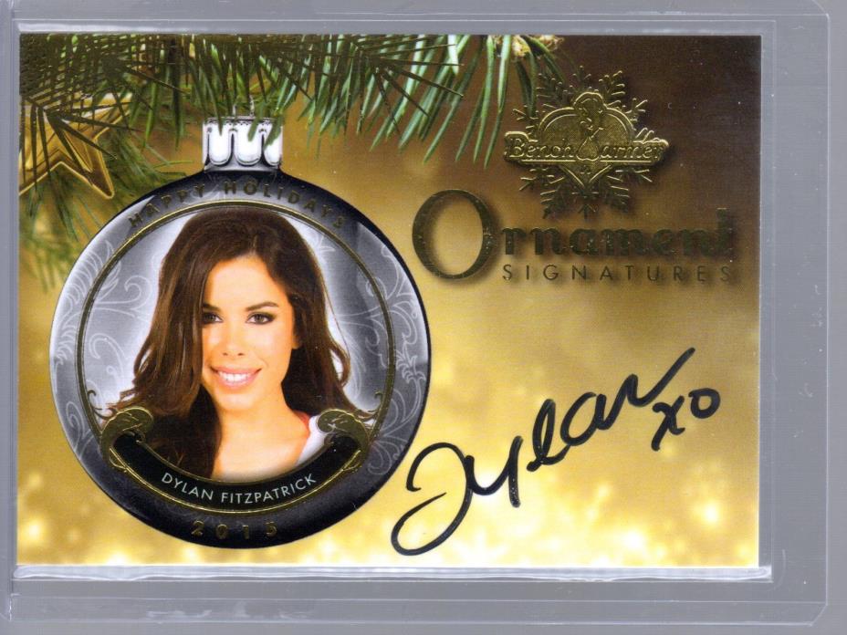 DYLAN FITZPATRICK AUTO SILVER ORNAMENT  2015 BENCH WARMER HOLIDAY SERIES!!