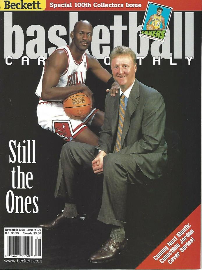 1998 November Beckett Basketball Monthly - Michael Jordan & Larry Bird