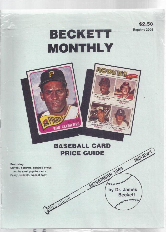 Clemente 1984 Beckett ML Baseball Price Guide Reprinted 2001 Sandberg on Back