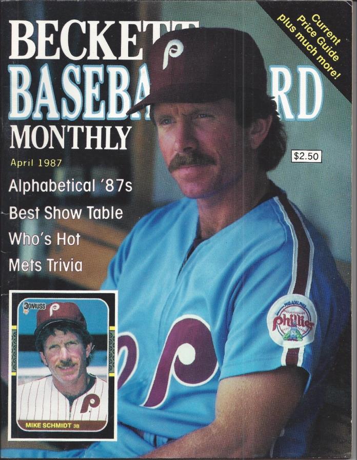 Vintage Mike Schmidt Beckett Baseball Price Guide April, 1987 + 18 Cards