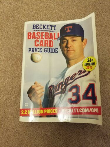2012-13 Beckett Baseball Price Guide 34th Edition with Nolan Ryan