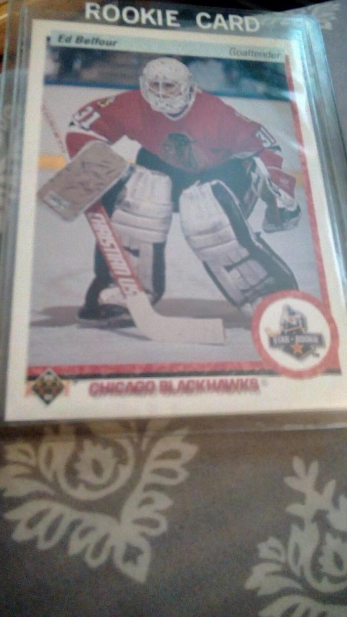 1990 Upper Deck Ed Belfour Rookie Hockey Card
