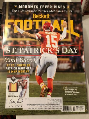 Beckett Football Monthly Price Guide March 2019 Patrick Mahomes On Cover Chiefs