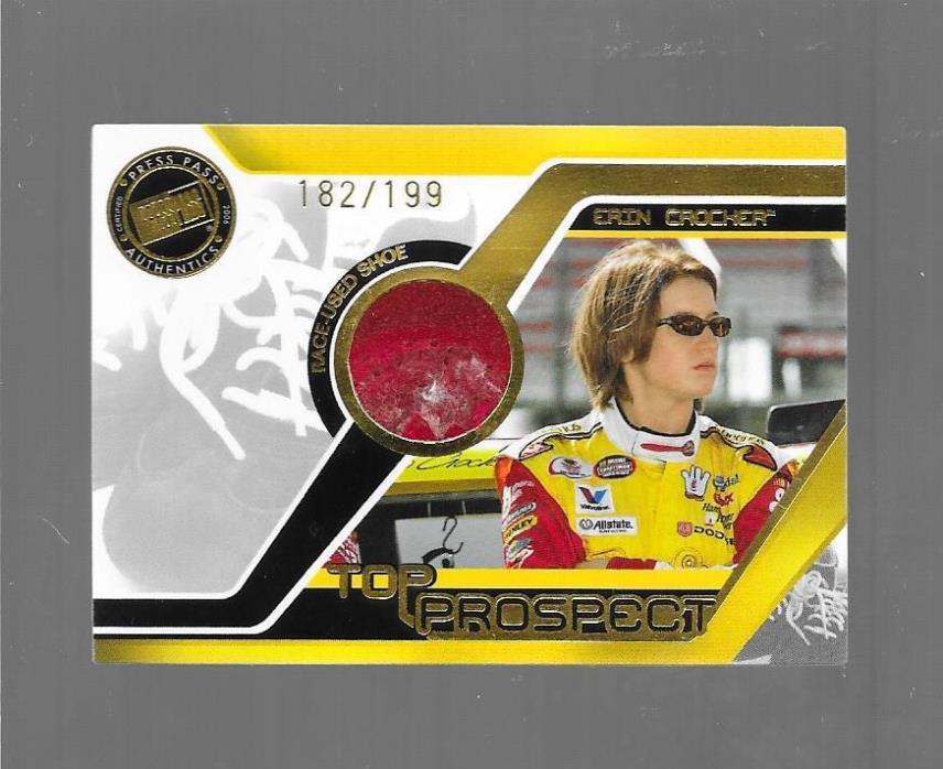 2006 Press Pass - ERIN CROCKER - Race Used Shoe - NASCAR #d 182/199