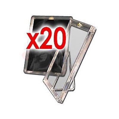 20 Baseball Trading Card SCREW DOWN Holders, 20 Point, WITH STAND, brass screw