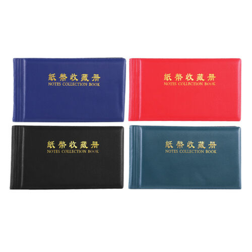4 Colors Paper Money Holders Storage Collection Pockets Album Book Collecting G