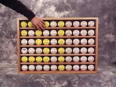 Baseball / Hockey Puck Display Case 60 with Acrylic Doors Ball or Pucks Holds 60