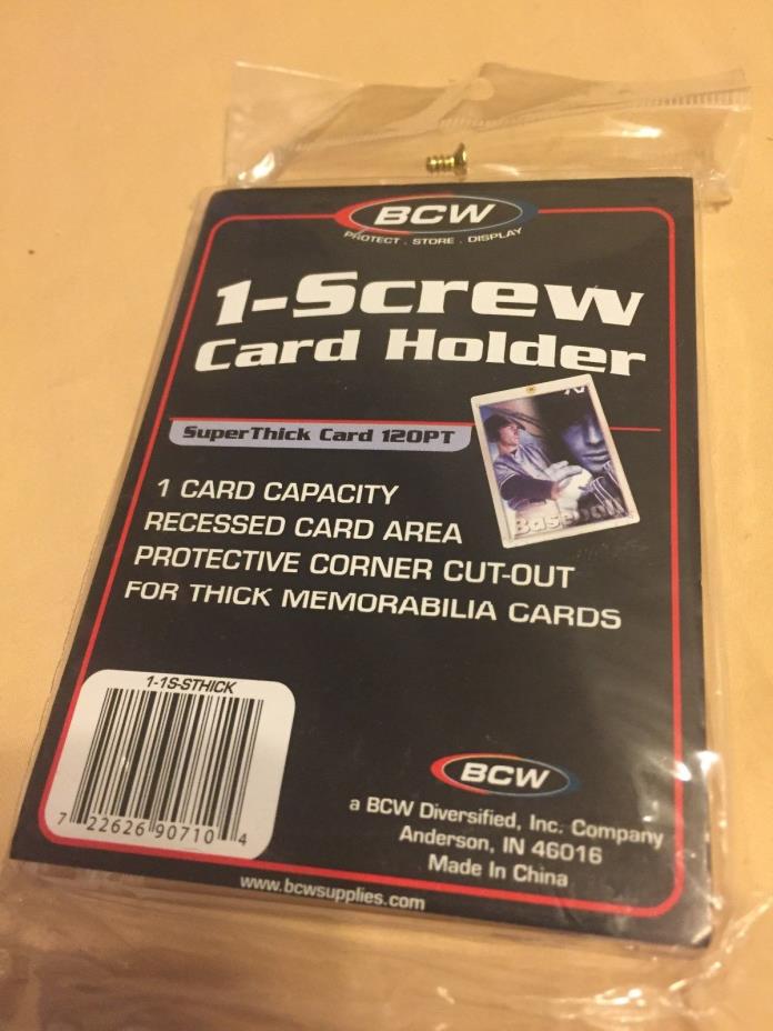 Lot of (24)  BCW 1-Screw Super Thick 120PT Recessed Trading Card Holders