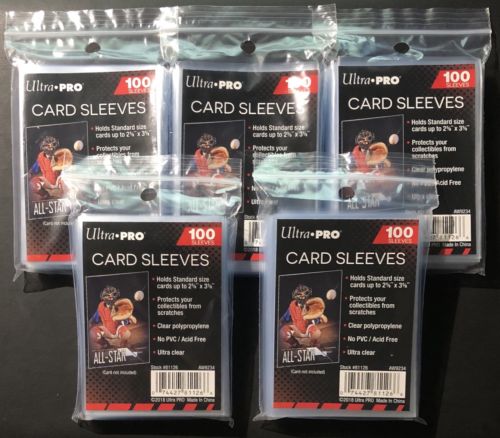 Ultra-PRO Card Sleeves 500 CT PENNY SLEEVES (100 PACK X 5) Free Shipping!