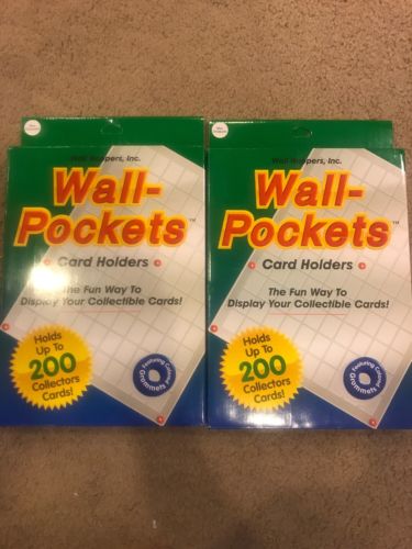 Trading Card Clear 100 Pocket Plastic Display For Cards Action Figure Lot Of 2