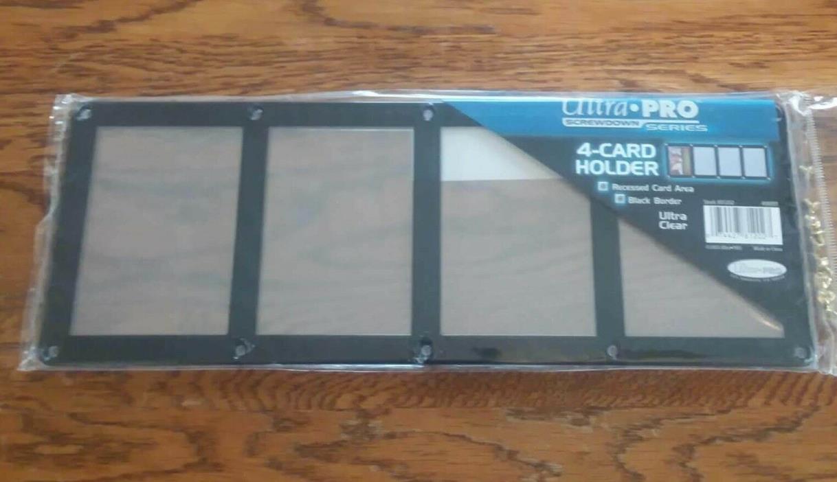 Ultra Pro 4 Card Holder Black Border Screw Down Series