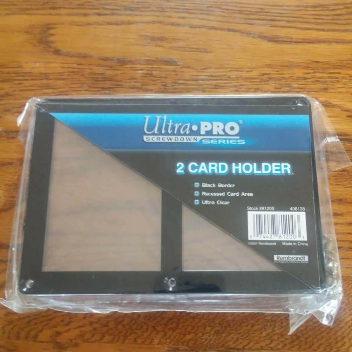 Ultra Pro 2 Card Holder Black Border Screw Down Series