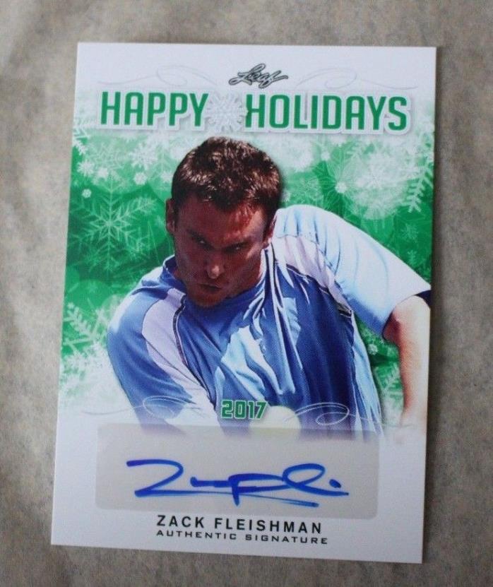 2017 Leaf Zack Fleishman Happy Holidays Auto Card #HH-ZF1