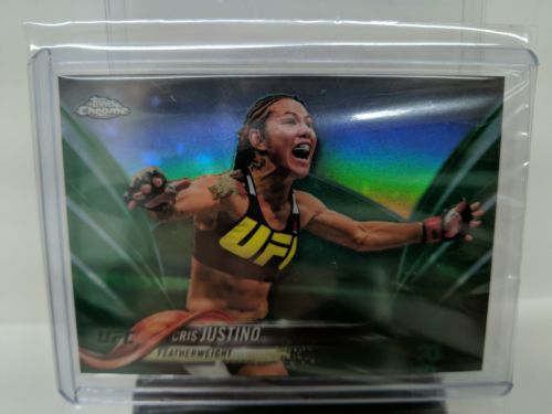 Cris Justino UFC Topps Chrome 2018 Green Refractor 81/99 MMA Cyborg