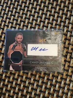 CHAD MENDES  2016 TOPPS UFC JERSEY SILVER  AUTO AUTOGRAPH  #5/25