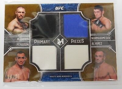 MCGREGOR NURMAGOMEDOV FERGUSON ALVAREZ QUAD RELIC 19/25 - 2017 Museum Collection