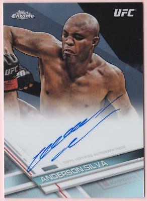 ANDERSON SILVA 2017 TOPPS CHROME UFC FIGHTER REFRACTOR AUTO #03/20 AUTOGRAPH