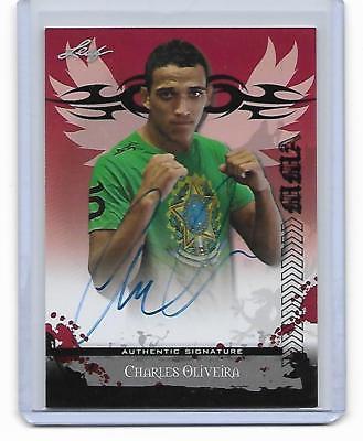 Charles Oliveira 2010 Leaf RC On Card Auto MMA UFC Rookie Autograph Brazil BJJ