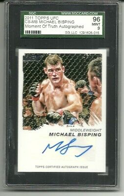 Michael Bisping 2011 Topps UFC Moment Of Truth Card Auto MMA Champion Autograph