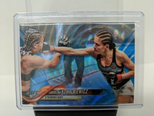 Karolina Kowalkiewicz UFC Topps Chrome 2018 Blue Wave Refractor 58/75 MMA Rare