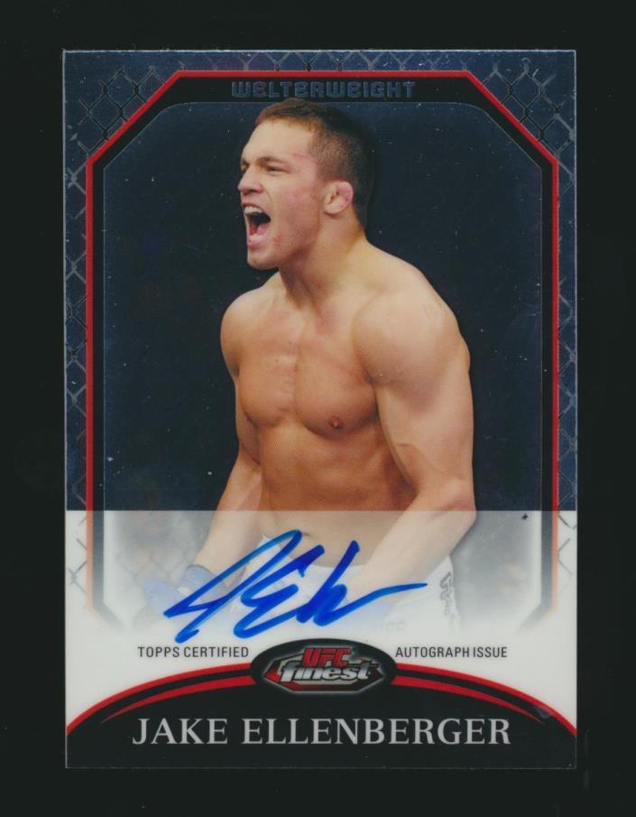 2011 Topps UFC Finest Jake Ellenberger Autographed card  AA