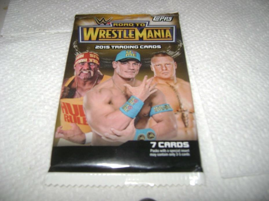 2015 TOPPS ROAD TO WRESTLE MANIA EVENT USED MAT OR RELIC CARD HOT PACK.