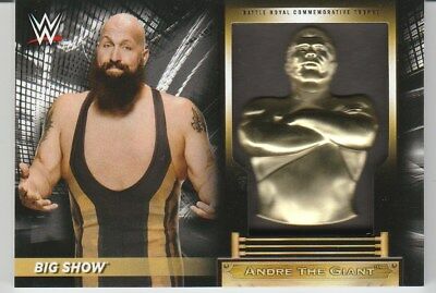 BIG SHOW 2018 TOPPS WWE ANDRE THE GIANT BATTLE ROYAL TROPHY CARD AC-BS #088/199