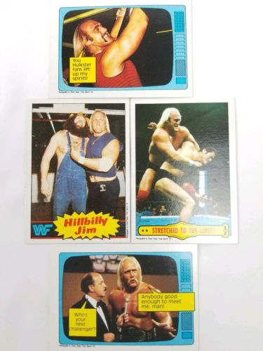 1985 Topps WWF Stretched To The Limit Hulk Hogan Card Lot Of 4 Hillbilly Jim
